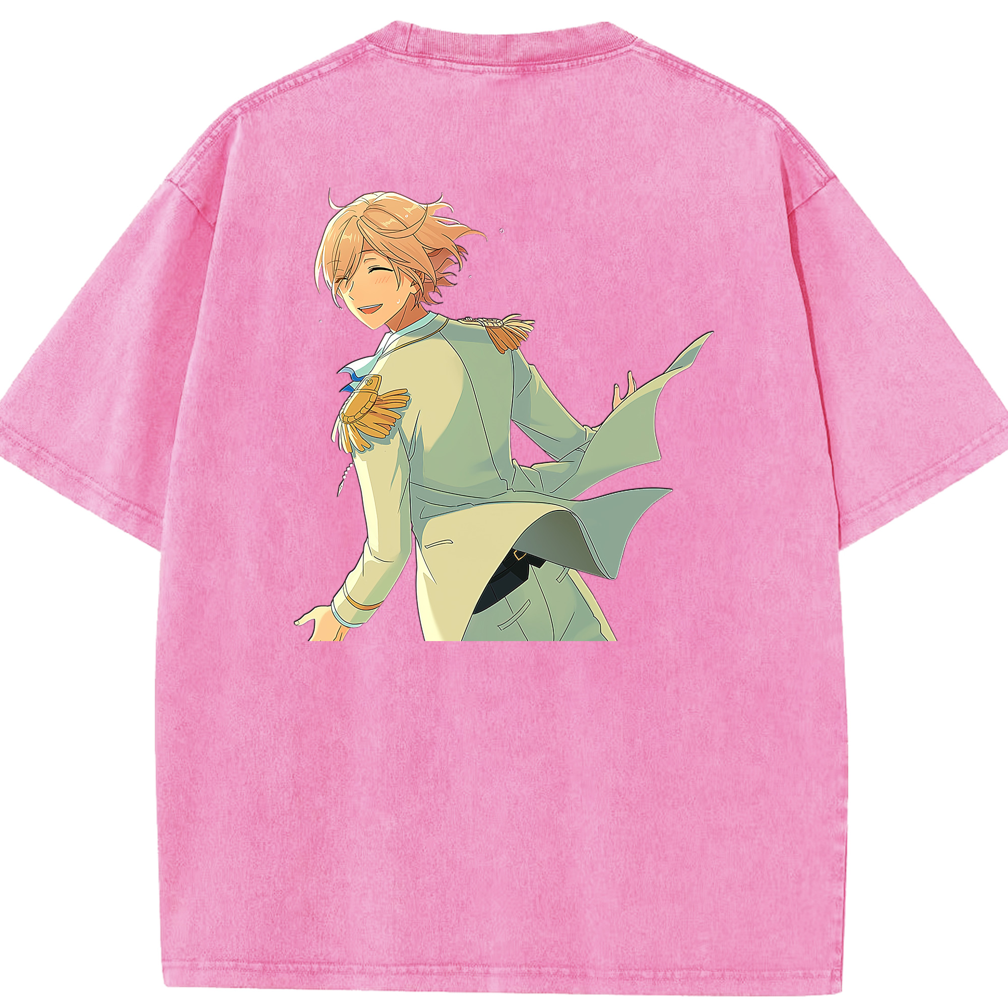 （画像用） あんさんぶるスターズ! Ensemble Stars 綿100% ヴィンテージ風 半袖Tシャツ（背面プリント）